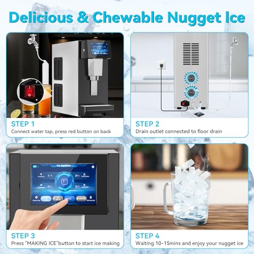 Nugget Ice Maker Machine Countertop (Nugget Ice Countertop-95LBS/24H)