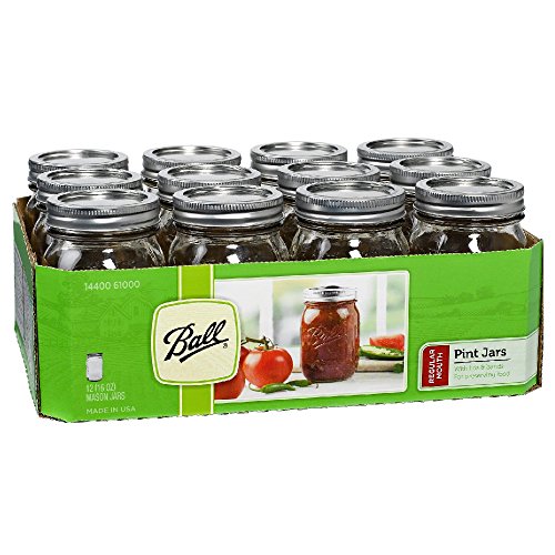 12 Ball Mason Jar with Lid (Clear / 12-Pack)