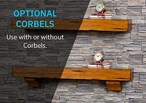 Breckenridge 72” Fireplace Mantel Shelf with Corbels (Chestnut Rustic / 72 Inch)