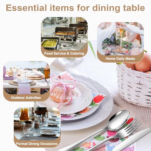 50 Piece Silverware Set (Silver / 50-Piece)