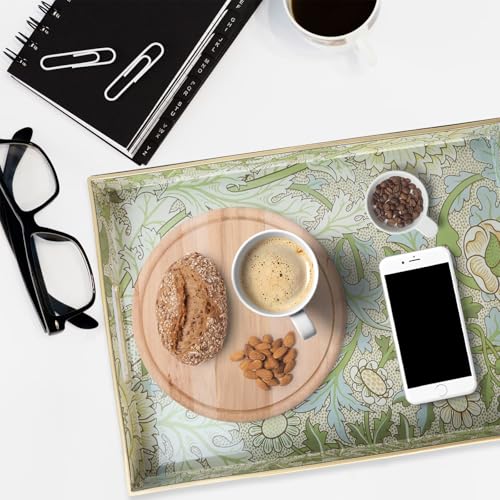 Plastic Serving Tray with Handles for Coffee Table (Multi D)
