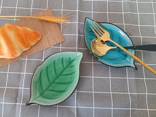 Ceramic Spoon Rest for Stove Top & Kitchen Counter Cooking Spoon Holder for Stove (A, Emerald)