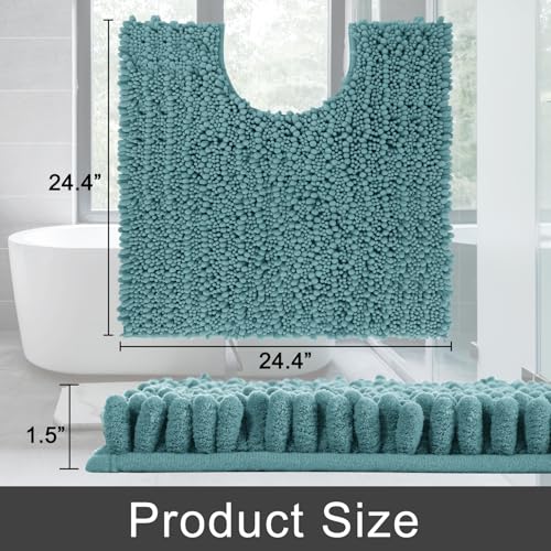 Toilet Rug U Shaped Washable 24x24 Inch