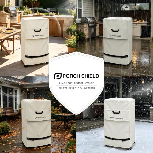 30 inch Outdoor Smoker Cover 20W x 18D x 33H inch (20"W x 18"D x 33"H / Beige)