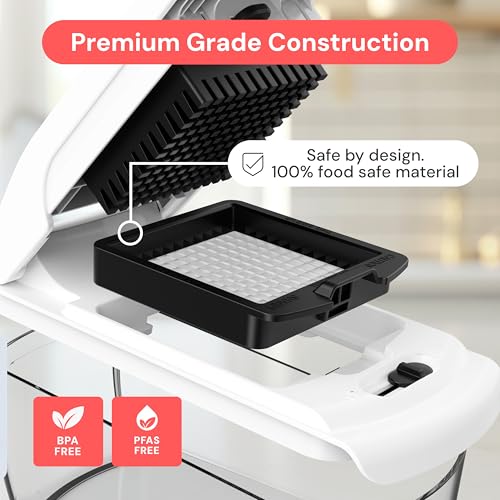 Pro Original Vegetable Chopper & Mandoline Slicer Kitchen Gadget (White / 6 in 1)