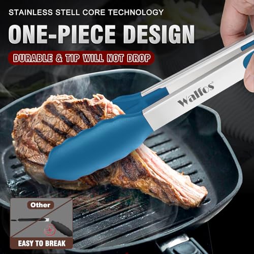 Kitchen Tongs (7+9+12inch / Blue)