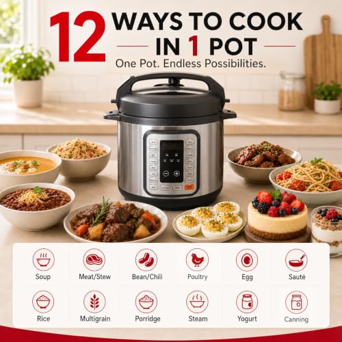 Electric Pressure Cooker 8Qt (Silver / 8 Quarts)