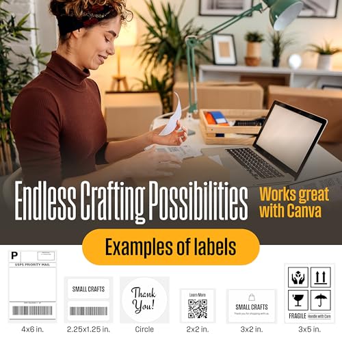 USB Shipping Label Printer for Mac & Windows (WHTP203v)