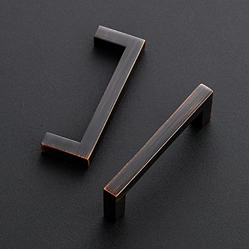 Oil Rubbed Bronze Cabinet Handles Solid Cabinet Pulls 3 Inch 5 Pack (Oil Rubbed Bronze / Flat Black 3'' Hole Center)