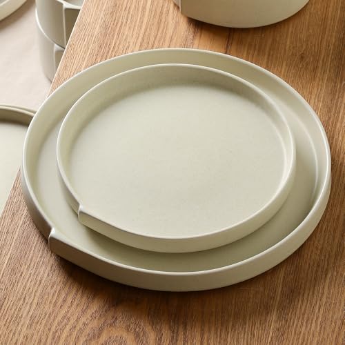 Bao 4 Piece Salad Plate Set Stoneware (Beige / 4-Piece - Salad Plate)