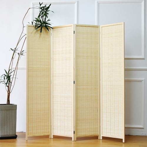 4 Panel Bamboo Room Divider (Beige / 4 Panel)