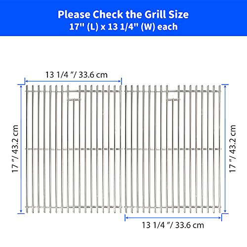 Grill Grates for Nexgrill 4 Burner 720 (Stainless Steel Cooking Grates)