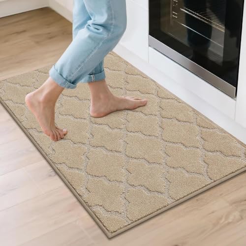 Kitchen Rugs Non Slip Washable 24"x36" (Warm Beige / 24"X 36")