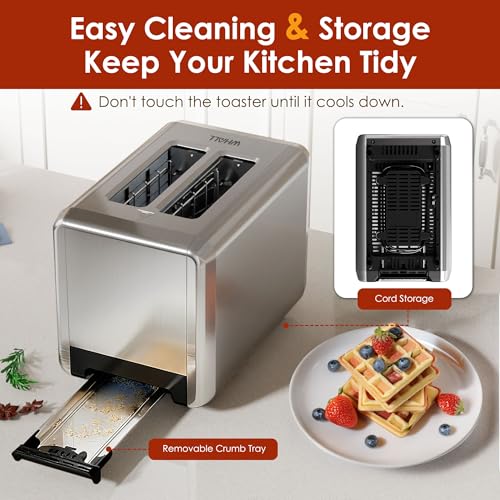 Full Touch Screen Toaster 2 Slice (silver)