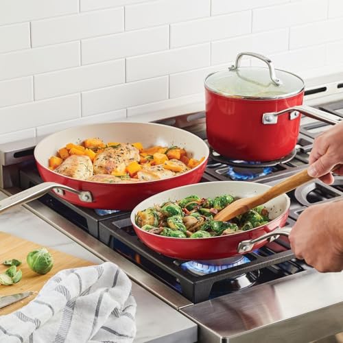 Hard Anodized Ceramic 9 (Empire Red / Cookware Set (9 Piece - Non Induction))