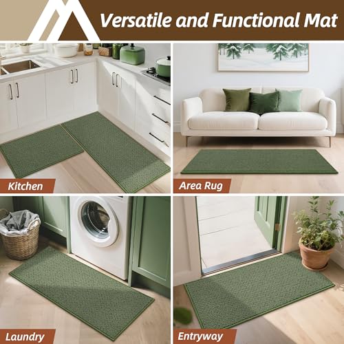 Kitchen Rugs Set of 2 Non (6.1 Sq Ft)