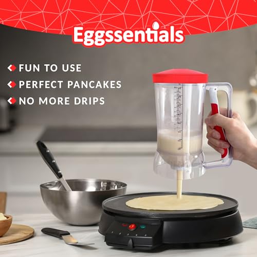 Pancake Batter Dispenser (Red / 4 Cup Capacity)