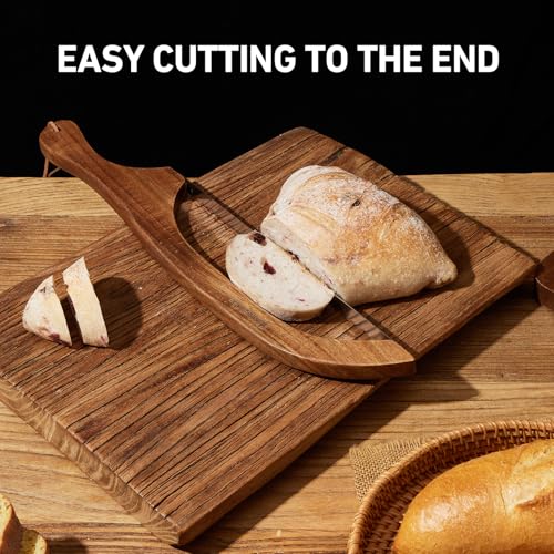 Bread Slicer Knife for Homemade Bread (Acacia wood)