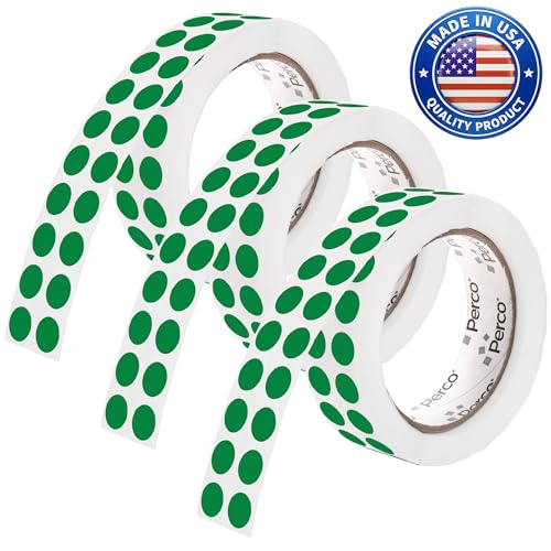 Green Perforated Round Circle Dot Sticker 1 (Green - Dark / 0.5 Inch)