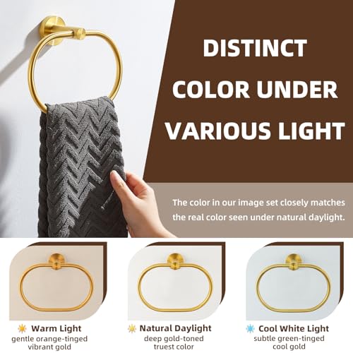 Brushed Gold Towel Ring (Oval - Brushed Gold)