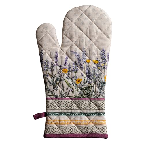 Maison d'Hermine Oven Gloves 100% Cotton Oven Mitt (016 - Fanny Lavender / 7.5" x 13" (Oven Mitt))