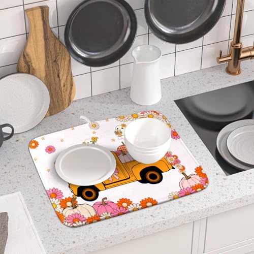 Lovely Ghost Dish Drying Mat (Lovely Ghost 605 / 18" x 16")