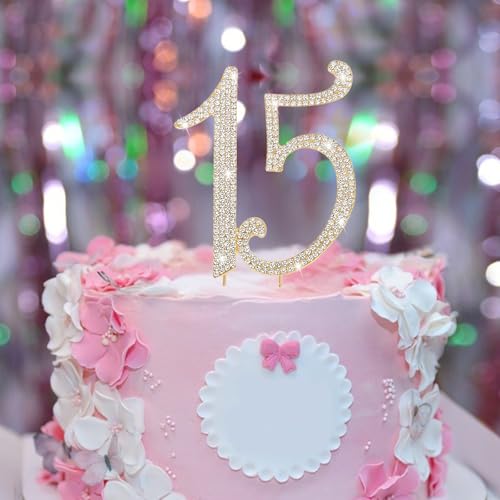 15 Cake Topper with Rhinestones (15)