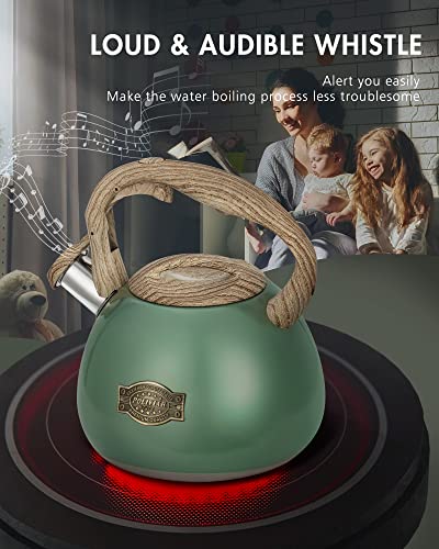 POLIVIAR Tea Kettle (2.7 Quarts / Seaweed Green-N)