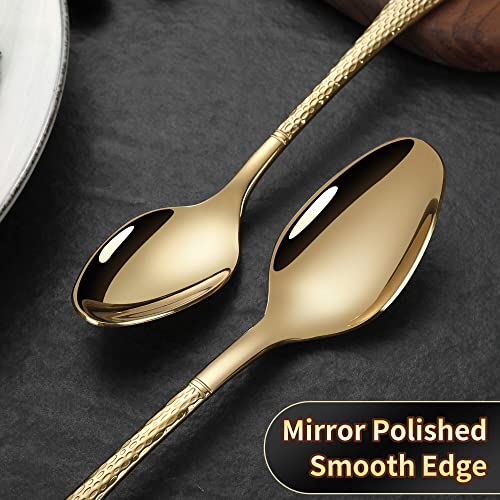Hammered Gold Silverware Set (Gold / 20 Pieces Set)