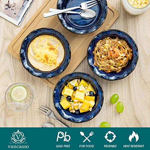 Ceramic Mini Pie Pans Set of 6 (Blue)
