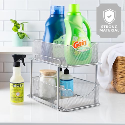 Pull Out Under Sink Organizer (2 Pack / Silver)
