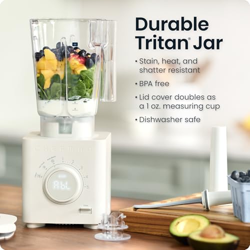 Obliterator 48 oz Countertop Blender for Smoothies (Concrete / Power Blender + 1 Travel Jar)