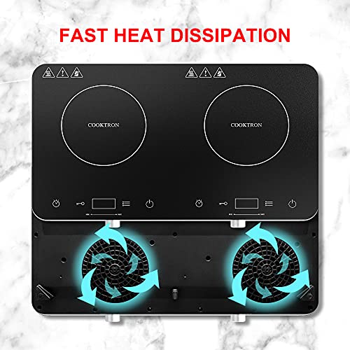 Portable Double Induction Cooktop (Double Induction Cooktop with Knob Control)