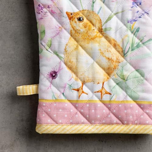 Maison d'Hermine Oven Gloves 100% Cotton Oven Mitt (095 - Easter Zest / 7.5" x 13" (Oven Mitt))