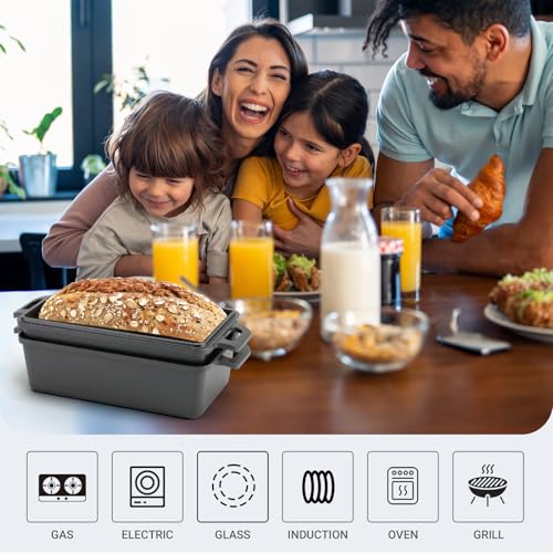 9×5 Inch Cast Iron Loaf Pan with Lid