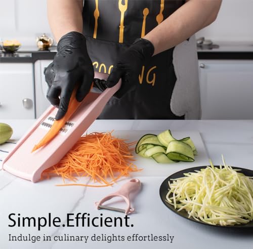 Mandoline Slicer for Kitchen Slicer Vegetable Cutter 5 In 1 Veggie Slicer Potato Slicer waffle fry cutter Hot Swap Mandolin with Peeler for Vegetables Carrot Shredder Cucumber Slicer