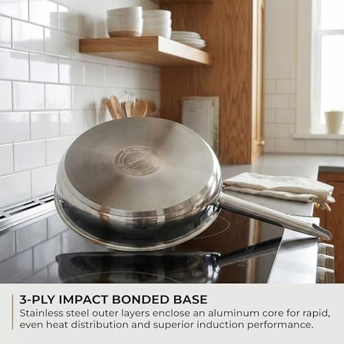 10 Inch Stainless Steel Frying Pan (18/10 Stainless Steel)
