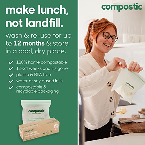 Compostable XL Sandwich Bags (100 Count / Sandwich)