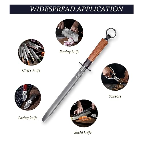 10 Inch Flat Honing Steel for Knives (Flat Sharpening Rod / 10 inch)
