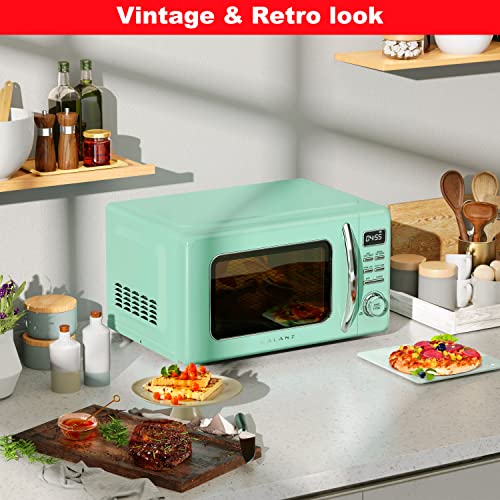 GLCMKZ11GNR10 Retro Countertop Microwave Oven with Auto Cook & Reheat (Green / 1.1 cu ft / Modern)