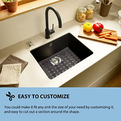 Sink Protectors Mat for Kitchen Sink (Black transparent)