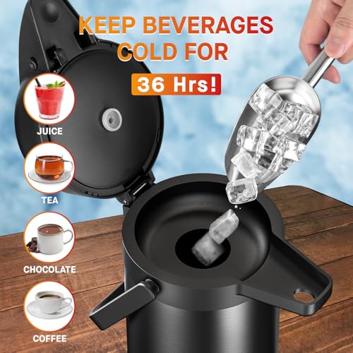 Coffee Carafe for Keeping Hot (102 Ounces / Black-1 Pack)