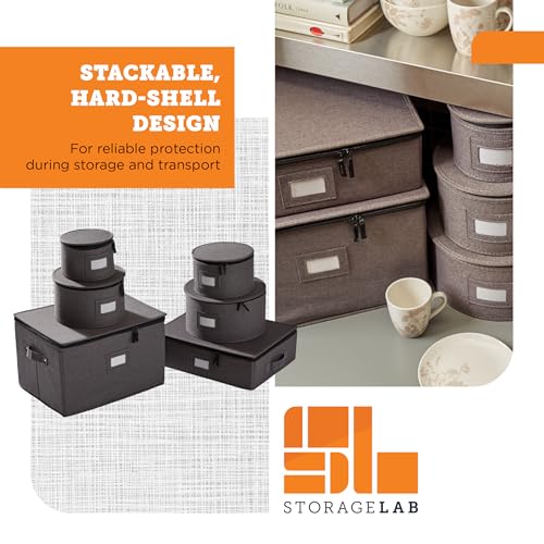 6 Piece China Storage Set (Gray / 6 Piece Hard Shell Set for China Storage)