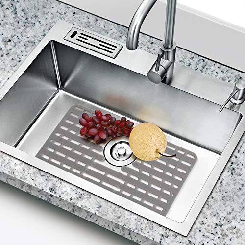 Sink Mat Sink Protectors for Kitchen Sink Skid Resistance PVC Free Silicone Sink Mat (12.8" x 11.3")