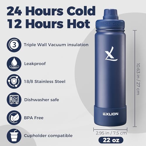 Tea Infuser Water Bottle 22 Oz (Twilight Blue / 22 Ounces)