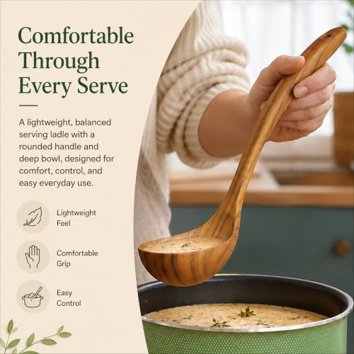 Original Eco Friendly Wooden Serving Ladle