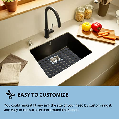 Sink Protectors Mat for Kitchen Sink (Gray)