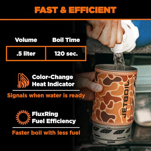 Flash 1.0L Fast Boil Stove for Camping and Backpacking (Brown Duck Camo / 1 Liter)