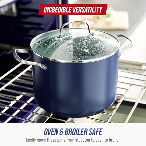 8QT Diamond Infused Ceramic Nonstick Stockpot with Lid (8QT Stockpot with Lid)