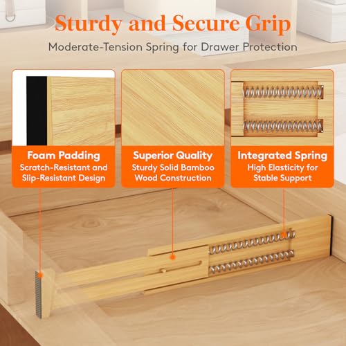 2.4" Kitchen Drawer Dividers (2.4"H, 13-16.5"L)
